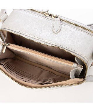 UNBILLION アトランタ ATLANTA / 牛革BOX型ウォレットショルダー シルバーグレー