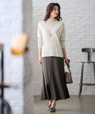 ANY L 【手洗い可】イタリーヤーンウールカシミヤミックスプルオーバー オイスター