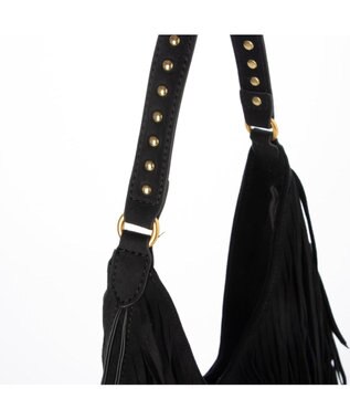 UNBILLION カシュカシュ cachecache / スエードフリンジセミショルダー ブラック