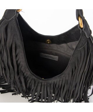 UNBILLION カシュカシュ cachecache / スエードフリンジセミショルダー ブラック