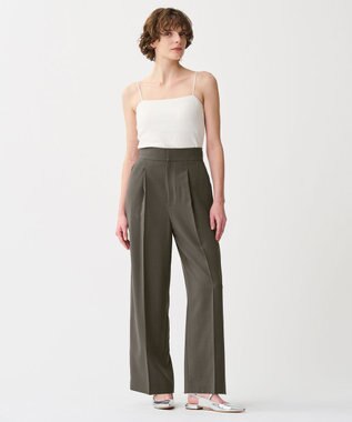 uncrave 【佐藤晴美さん着用】ウォッシャブルドライサップ ワイドパンツ(サスペンダー付き) スレート（佐藤晴美さん着用）