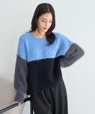 YECCA VECCA 素材MIX配色デザインニット