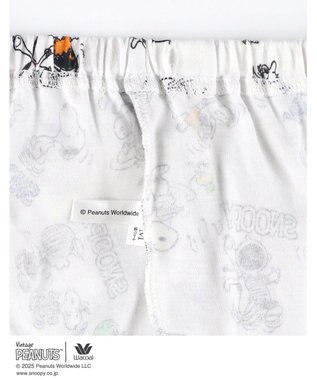 WACOAL ワコール_リラックス＆スリープ パジャマ 長袖 長ズボン 綿100%(本体) PEANUTS スヌーピー レディース FDX553 /ワコール ホワイト