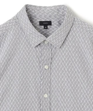 JOSEPH HOMME アロージャガードストレッチ　半袖シャツ ライトグレー系