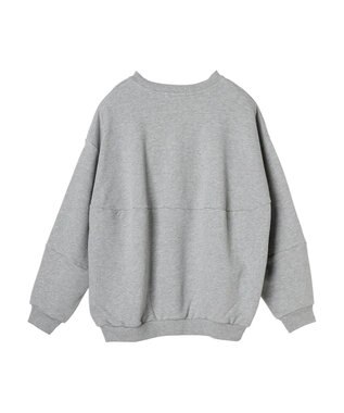 AMERICAN HOLIC ポケット付きバックドレープ裏毛プルオーバー Light Gray Mixture