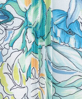 GRACE CONTINENTAL フラワーガーデンプリントトップ ブルー