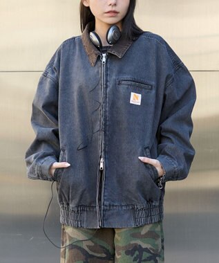 WEGO ワーカーズWジップデニムブルゾン ブラックその他