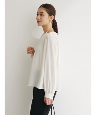 Green Parks ｅｆ－ｄｅ　ギャザーブラウス White