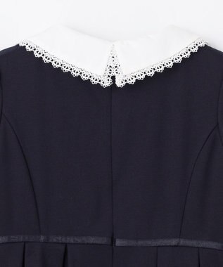 ANY KIDS レース付き きちんと ワンピース ネイビー