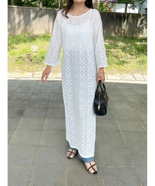Green Parks AnriettMusee レースロングワンピース Off White