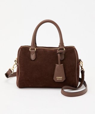 russet スエード2WAYミニボストンバッグ(CE-1570-WEB) D.Brown