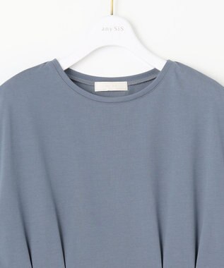 ANY SIS L 【UVケア・接触冷感】汗ジミ防止加工ペプラム カットソー ミントグレー