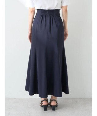 earth music&ecology パール付きマーメイドスカート Dark Navy