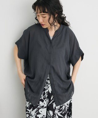CRAFT STANDARD BOUTIQUE ヴィンテージボイルミルフィーユチュニック Charcoal Gray