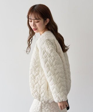 Green Parks ・ｓｗｉｎｇ　ｂｙ　ハートキルトコクーンブルゾン Ivory