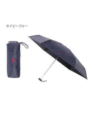 MOONBAT 【WEB限定セット/UV遮蔽率100％】POLO RALPH LAUREN （ポロ ラルフローレン）サコッシュ付き 晴雨兼用 折りたたみ傘 ポロポニー ネイビーブルー
