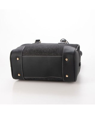 LA BAGAGERIE コットンクラシックミニボストン ブラックデニム