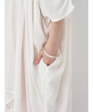 earth music&ecology レーヨンビッグシャツチュニック Off White