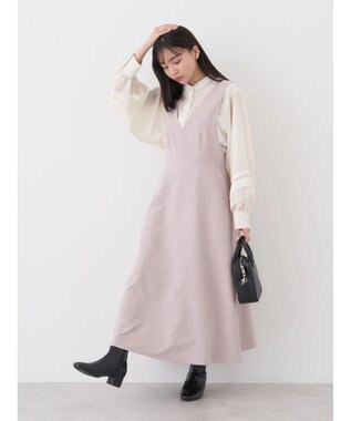 earth music&ecology ボリュームタック袖ブラウス Off White