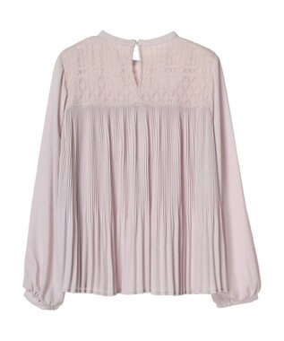 earth music&ecology レースプリーツブラウス Light Pink