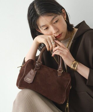 russet スエード2WAYミニボストンバッグ(CE-1570-WEB) D.Brown