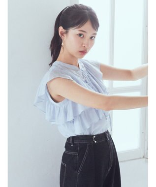 earth music&ecology ２ＷＡＹフリルブラウス Sax