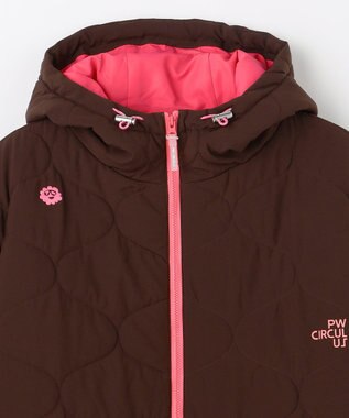 PW CIRCULUS 【撥水加工 / ストレッチ】【MEN】キルティング中綿ブルゾン ゴルフ ダークブラウン系