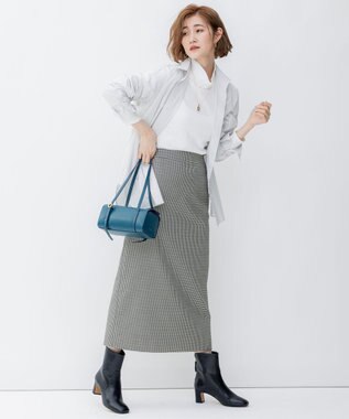 23区 L 【洗える】CANCLINI ベーシック シャツ ライトグレー系