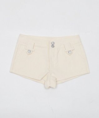 WEGO コーデュロイマイクロショートパンツ ホワイトアイボリー