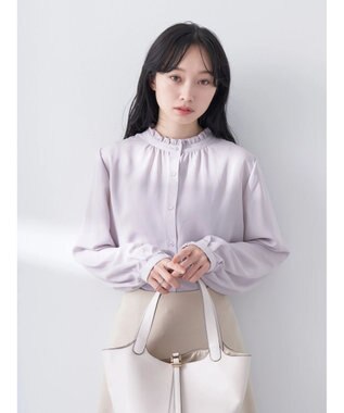 earth music&ecology ２ＷＡＹスタンドフリルブラウス Pink