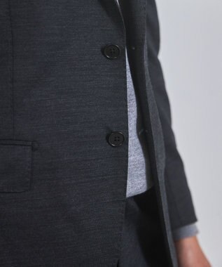 GOTAIRIKU セットアップ対応【洗える/ストレッチ/シワになりにくい】ウォッシャブルジャージー セットアップジャケット_無地（25年モデル） グレー系