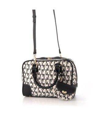 LA BAGAGERIE コットンクラシックミニボストン ブラック