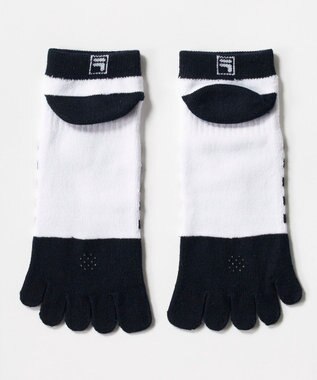 FILA GOLF／marie claire 【FILA GOLF】 ボーダージャガード五本指アンクルソックス ネイビー