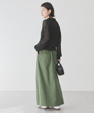 AMERICAN HOLIC メタルライクニットポロ Black