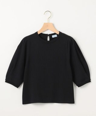 組曲 クルミボタン5分袖ニット ブラック系