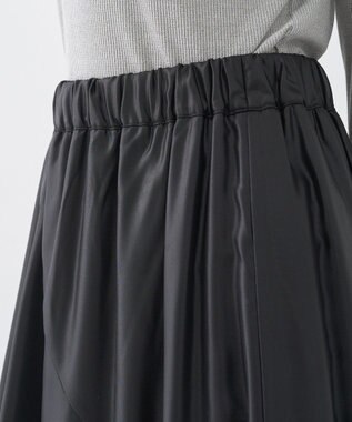 earth music&ecology シャイニーラッフルスカート Black