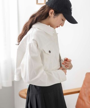 WEGO ショートデニムジャケット オフホワイト