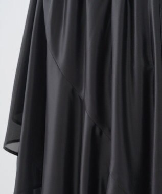 earth music&ecology シャイニーラッフルスカート Black