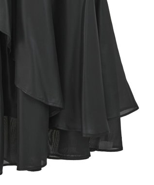 earth music&ecology シャイニーラッフルスカート Black