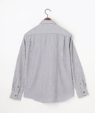 JOSEPH ABBOUD 【イージーケア・JAPANファブリック】ブロックストライプ シャツ ネイビー系1