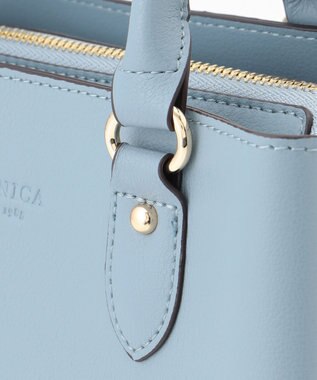 LA BAGAGERIE 【MONICA】スクエア2WAYハンドバッグ ブルー