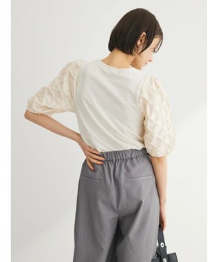 Green Parks ・ＳＵＧＡＲ　ＳＰＯＯＮ　フハクドットスリーブＴＥＥ Ivory