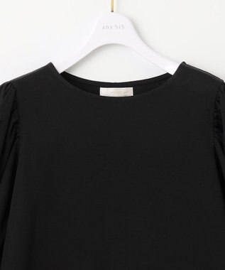 ANY SIS 【接触冷感】美人 ボリュームスリーブ カットソー ブラック