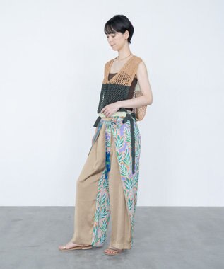 COQ STRATA 和紙ショート丈ベスト ベージュ