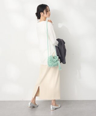 CRAFT STANDARD BOUTIQUE ラメ天竺フォトプリントロンTEE Off White