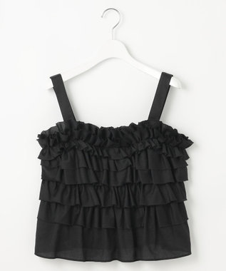  【GOLD LABEL】コットンサテン フリルキャミソール