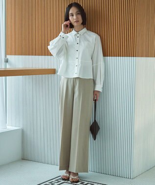 UNFILO コットンブロード フォルムシャツ オフ