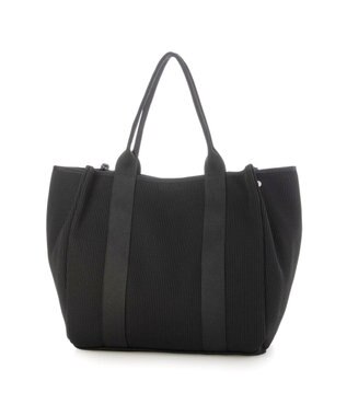 UNBILLION カシュカシュ cachecache / ジャガードニットスクエアビッグトート ブラック