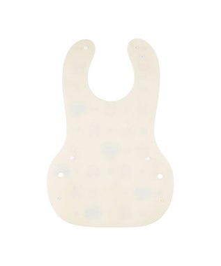 MIKI HOUSE HOT BISCUITS 総柄 お食事スタイ アイボリー