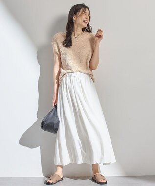 ANY ホーンヤーンラメニット ライトベージュ